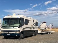 RV towing helicopter