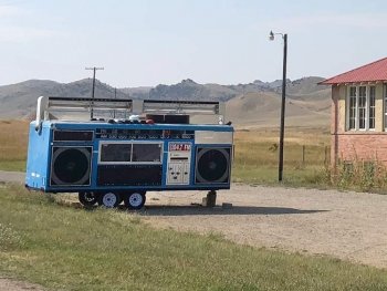 104.7 FM Boom Box DJ Trailer, Ennis Montanna
