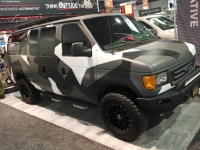 Bullet bed liner custom van build at SEMA 2018