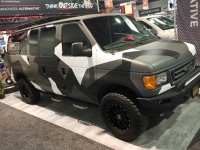 Bullet bed liner custom van build at SEMA 2018