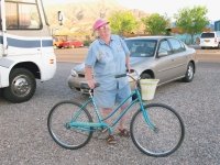 Humdinger Becky and her $5 Bike