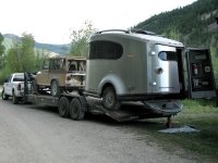 Airstream Base Camp Trailer on Trailer
