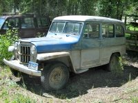 Old Willys on roadside in lake City, CO