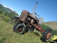 Antique Farmall still works the Vickers hay meadows