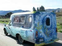 Hippie Love Van in Mendocino, CA