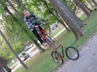 Homemade Tall Bike Scales Lake Campground Booneville IN