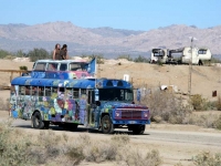 Hippie Bus at the Slabs