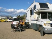 Solar RV Powered Electric Charges Car