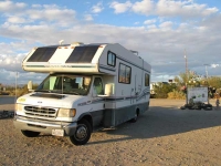 Solar RV Powered Electric Charges Car