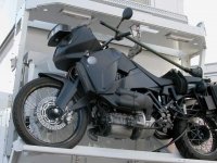 Track Turbo Diesel Motorcycle on KiraVan Expedition Vehicle