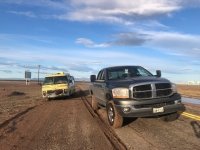 Dodge RAM Tows GMC Motorhome