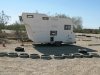 Small Old Fifth Wheel Trailer at Slab City