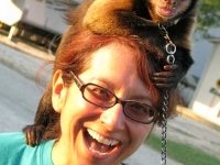 April, Crested Kapuchen Monkey and Rene