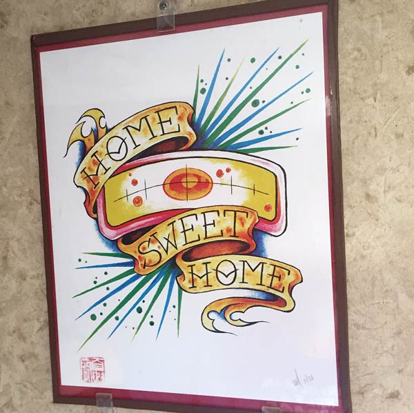 Home Sweet Home Flash Tattoo RV Art
