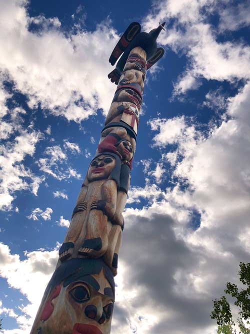Yukon First Nation Totem Pole Carving, Whitehorse YT