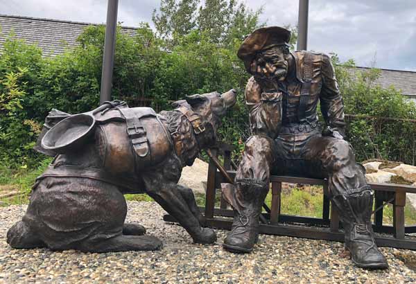 Skagway Alaska Gold Rush Dog Bronze Statue