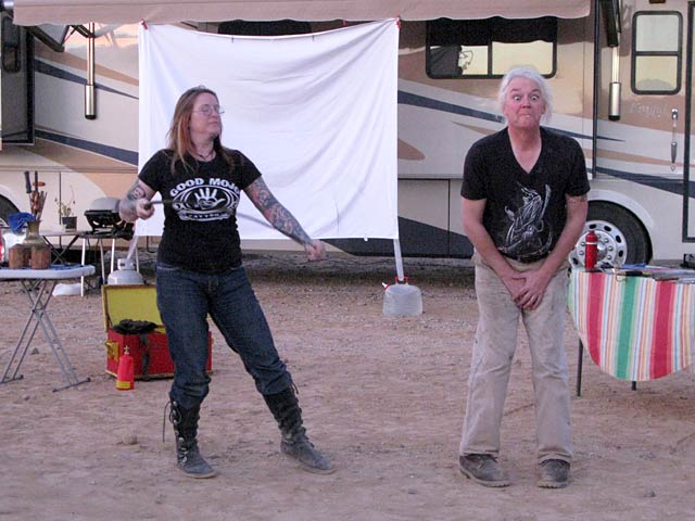 NüRVers Charon and Lexi Perform Campfire Sideshow Act