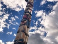 Yukon First Nation Totem Pole Carving, Whitehorse YT