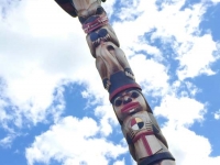 Yukon First Nation Totem Pole Carving, Whitehorse YT