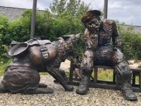 Skagway Alaska Gold Rush Dog Bronze Statue