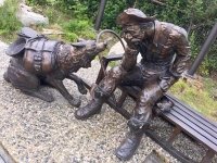 Skagway Alaska Gold Rush Dog Bronze Statue