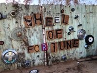 Wheel of Fortune Wall at the World Famous Crochet Museum Joshua Tree