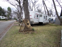 Art or trash, Pecan Grove RV park, Austin, Texas