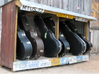 Guitar Parking in Luckenbach Texas