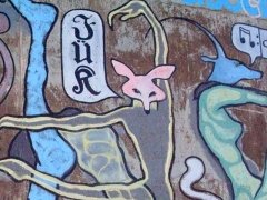 Kamasurta Mural Tank Art at Slab City