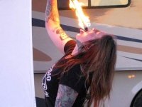 NüRVers Charon and Lexi Perform Campfire Sideshow Act