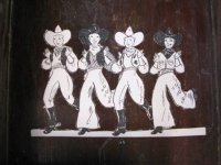 Cowgirls Dancing at Slab City Library