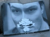 Jello Biafra Found Art at Slab City library