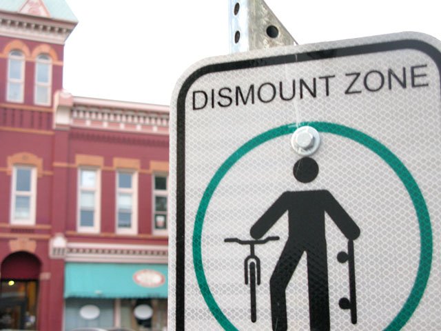 Fort Collins Colorado bike sign