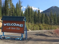 Mt Shasta Ski Park Welcome Sign