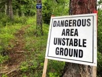 Tumbler Ridge Golf Course Campground Warning Sign
