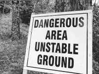 Tumbler Ridge Golf Course Campground Warning Sign