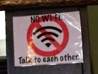 Skagway Brewery No Wifi Notice