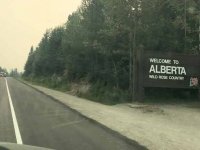 Smoky Skies in Jasper Park, Alberta