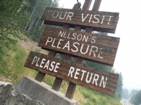 Nelson's Pleasure - Nelson, BC  Town Welcom Sign