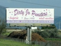 Dirty Mormon Joe Punster Adult Novelty Store Bilboard