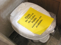 No using RV toilets at Austin RV Expo