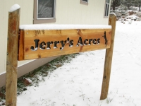 Snow falls on Jerry's Acres