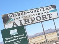 Bisbee Douglas International Airport Sign