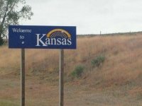 Kansas State Line Border Sign