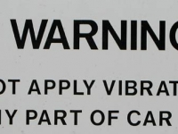 Do Not Apply Vibrator!