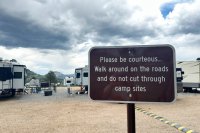 No cutting through RV sites please