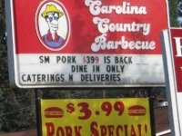 Self Portrait of Cletus for Carolina BBQ Bilboard