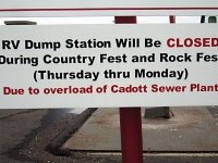 Sewer Plant Overload Warning in Caddot, WI