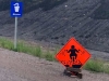 Motorcyclist Warning Sign on Highway 97, Brittish Columbia