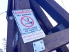 Yukon River Miles Canyon Suspension Bridge Warning, Whitehorse YT